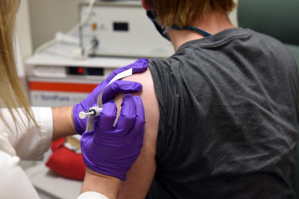 A vaccine being injected