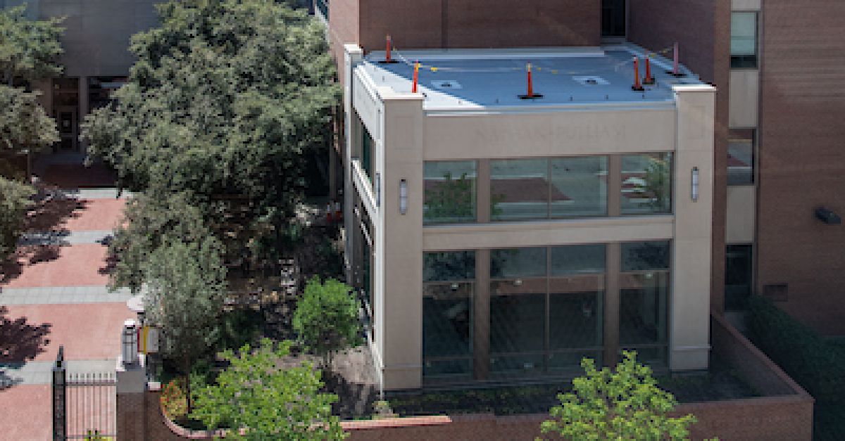 The facade of the University of Maryland School of Nursing (UMSON) building