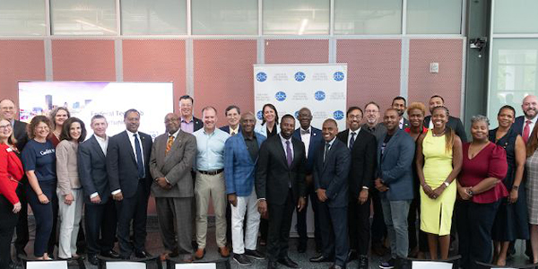 Members of the Greater Baltimore Committee Consortium, including James L. Hughes, chief enterprise and economic development officer and senior vice president at UMB