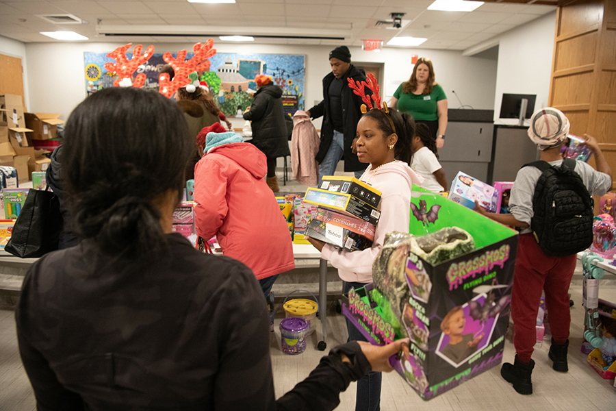 Shoppers looked for gifts at the Christmas Store