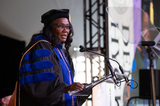 Yolanda Ogbolu, PhD, NNP, FNAP associate professor; chair, Department of Partnerships, Professional Education, and Practice; and co-director, Center for Health Equity and Outcomes Research, School of 