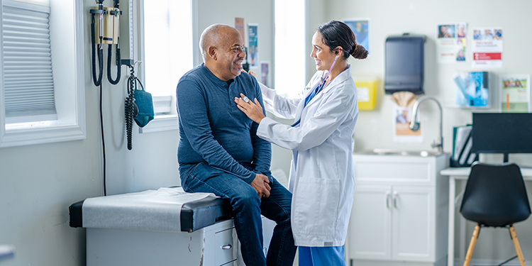 Doctor and patient check-up