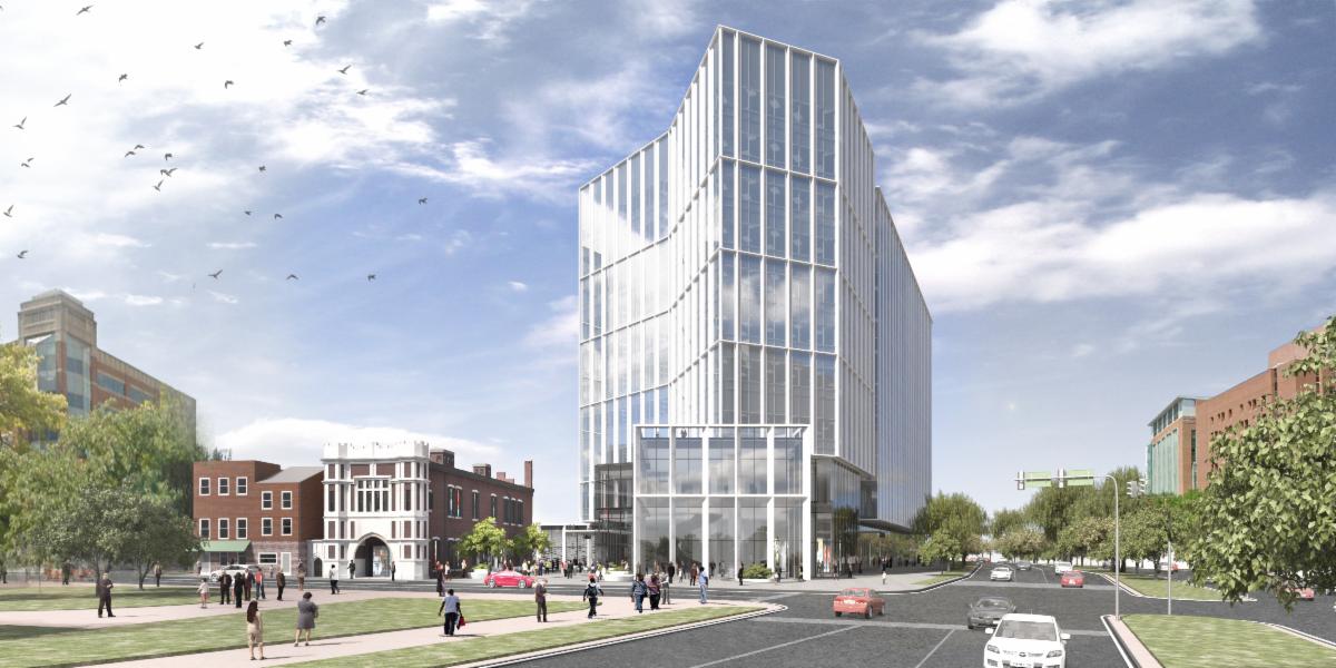 A rendering of the new building