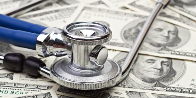 A stethoscope and money