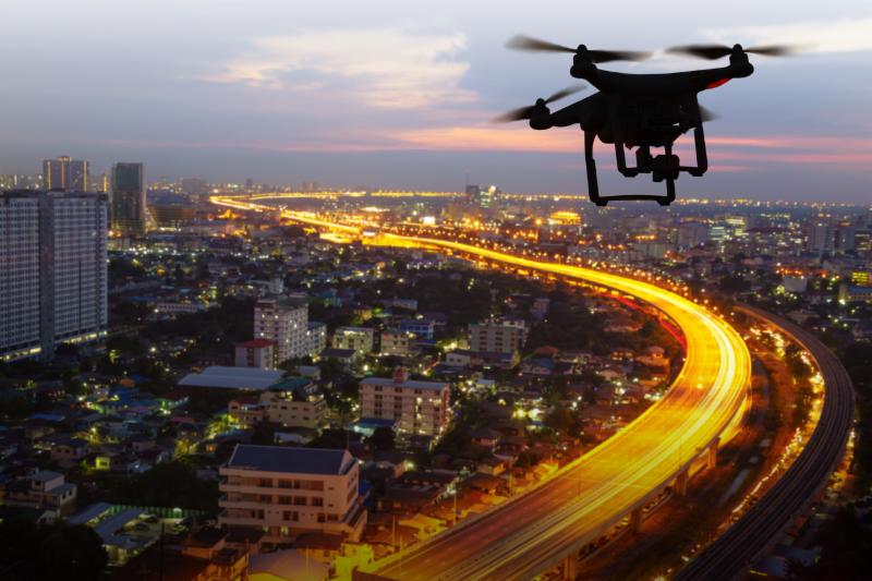 A drone in flight