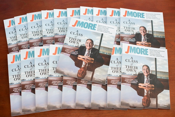 Stacks of the printed JMORE magazine