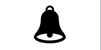 Icon of a bell on a green background