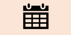 calendar icon with a pink background