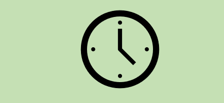 Clock with a green background