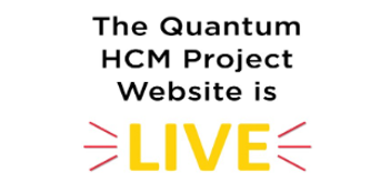 Text reading "The Quantum HCM Project Website is Live" with red lines radiating from the word "Live" 