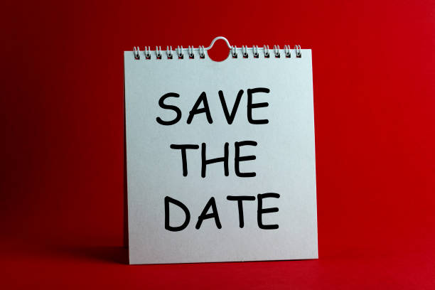 Save the Date icon with a red background