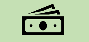 money icon with a green background