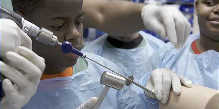 CURE Scholars woking on a lab exercise