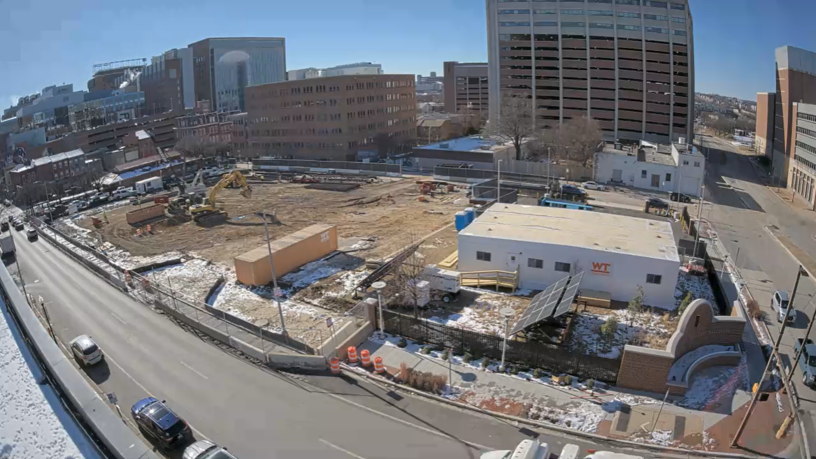 still photo of new SSW building construction livestream