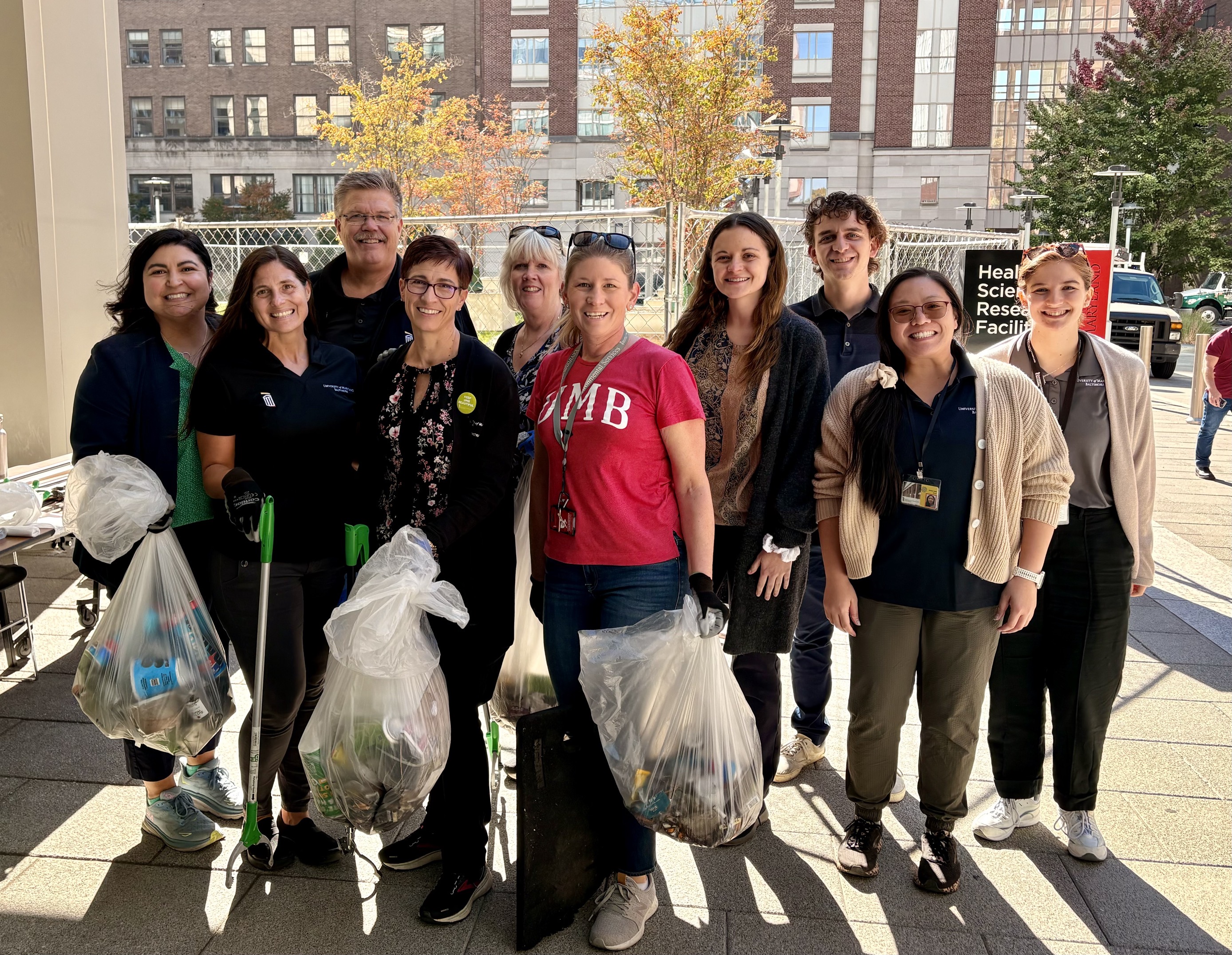 F&O staff at fall 2024 campus cleanup