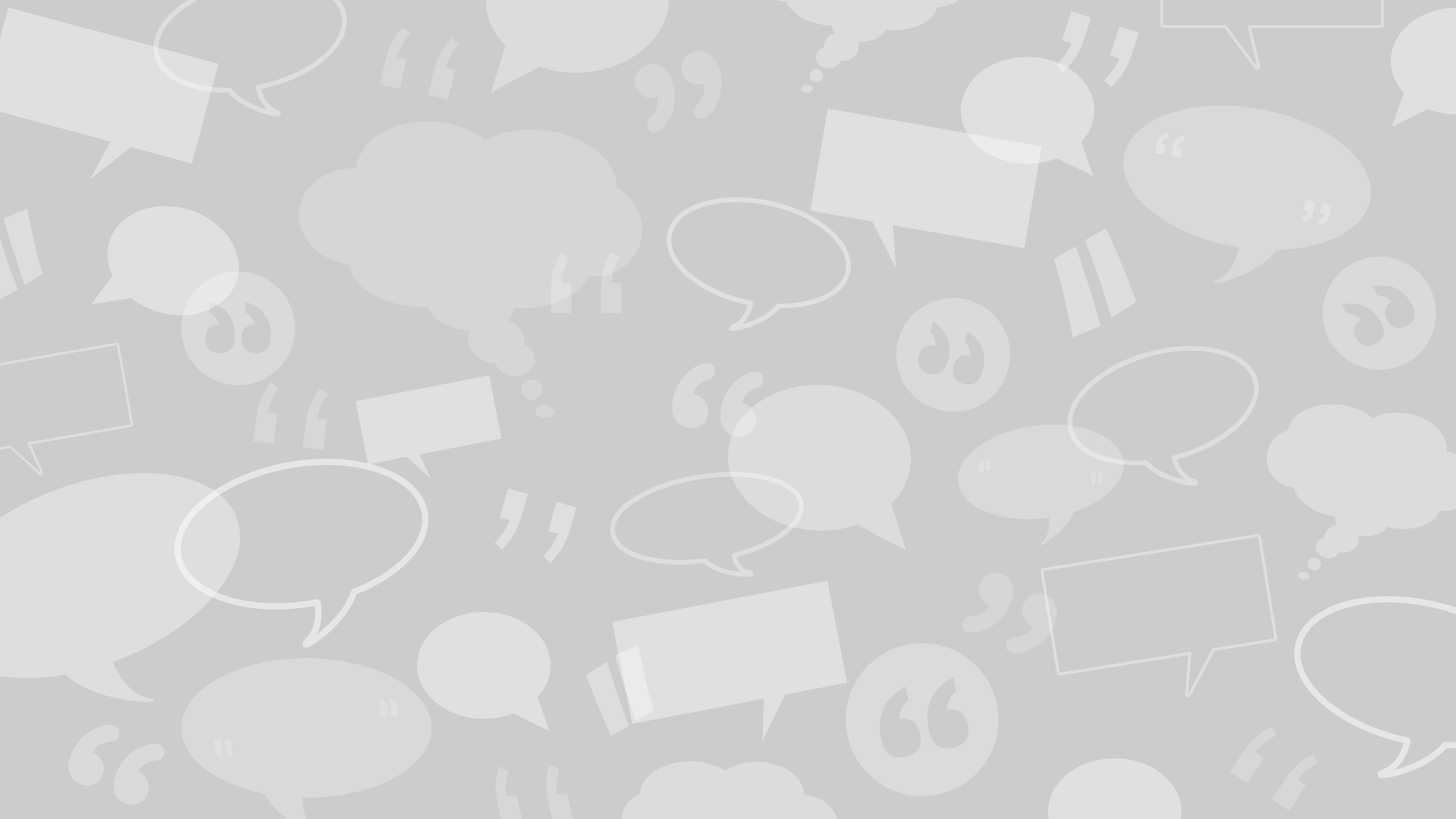 grey chat icons quotation icons speaking bubbles on a black background