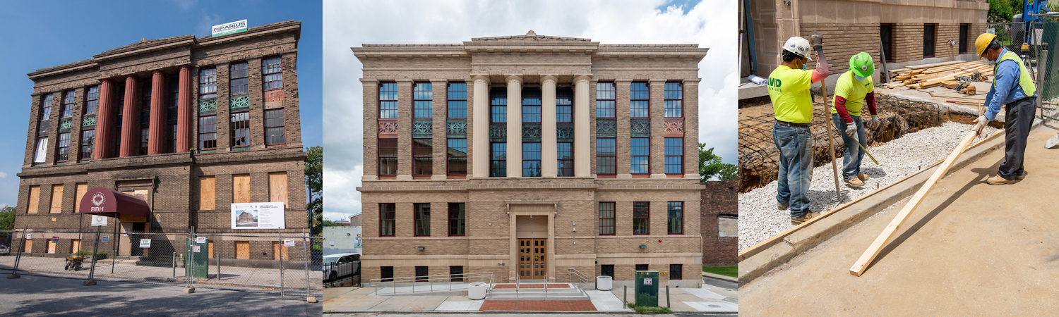 The new CEC before, during, and after construction