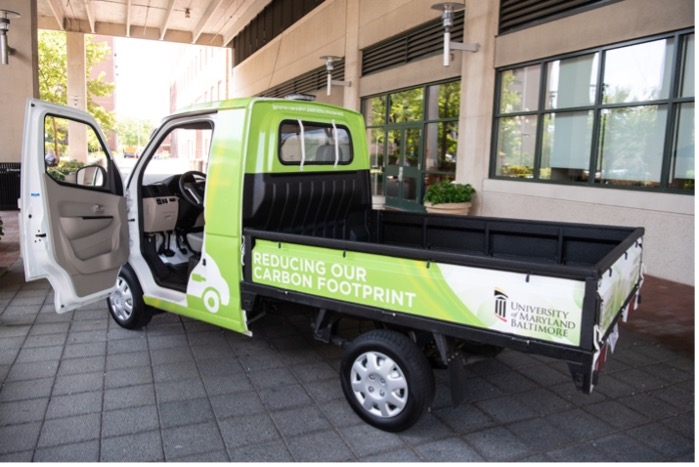 Small truck with Green Themes and Imagery