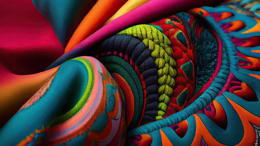 Swirled colored cloth