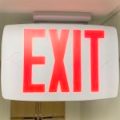 An exit sign.