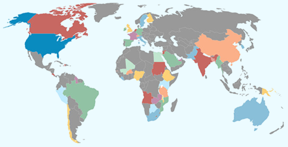 Map of world