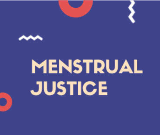 Image with the words Menstrual Justice