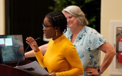 Staff from the University of Maryland School of Social Work present during the second State of EDI convening.