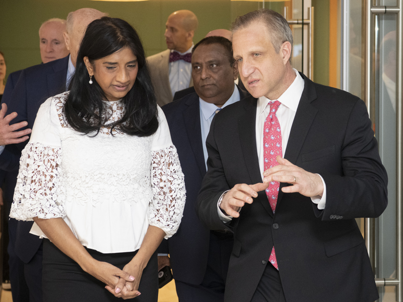 Lt. Gov. Aruna Miller with Bradley Maron