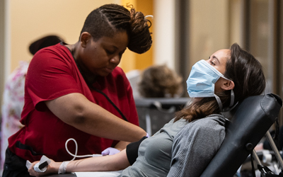 The University of Maryland Medical Center hosted its monthly blood drive at the University of Maryland, Baltimore in the midst of the COVID-19 pandemic.