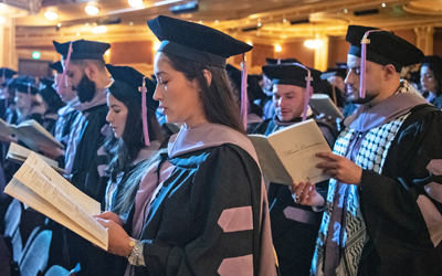 2023 dental graduates take the convocation oath.