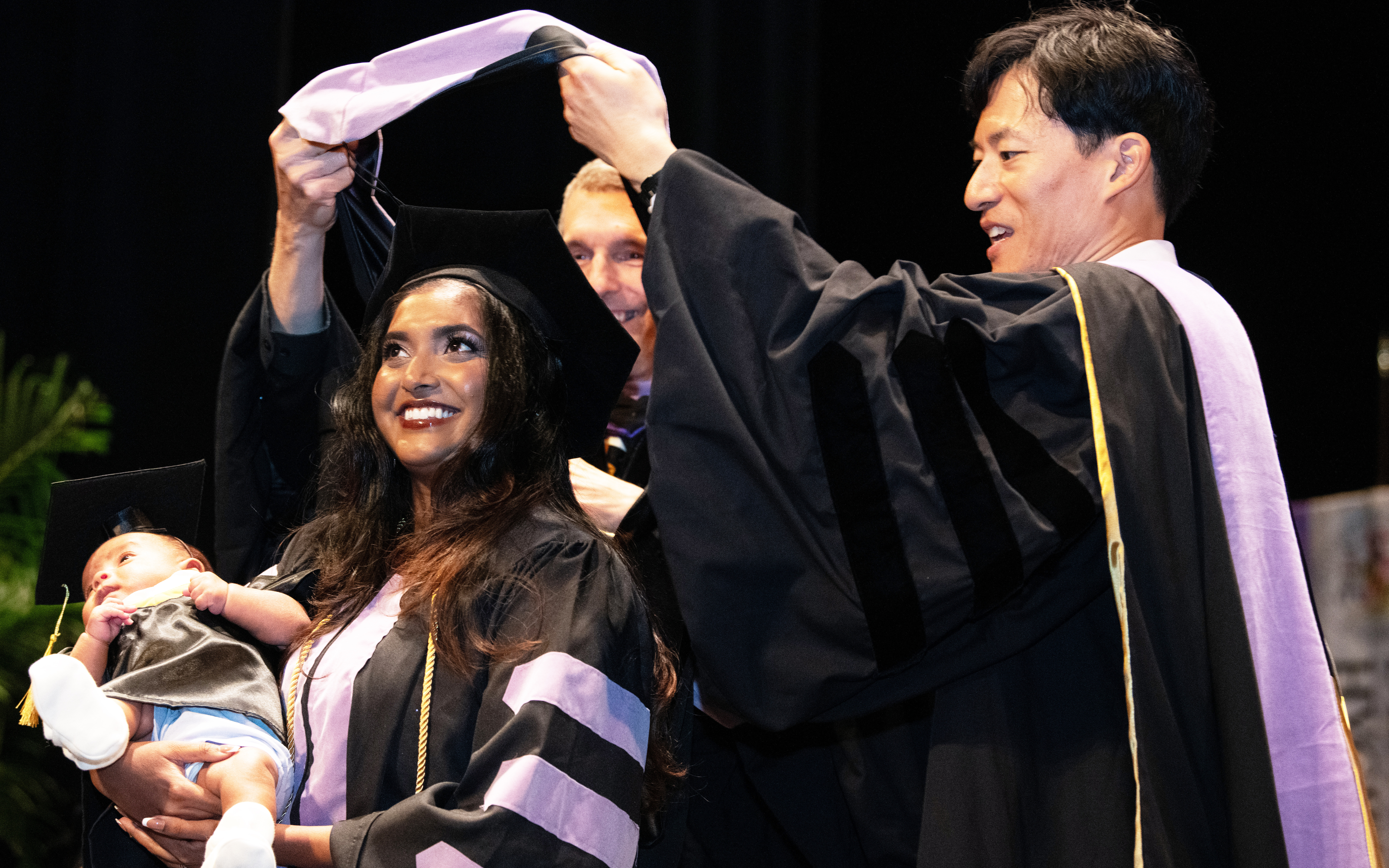 Alisha Neha Karley-De Franco hooded at UMSOD convocation 2024