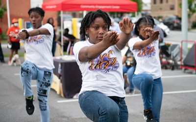 The University of Maryland, Baltimore joins friends and neighbors in West Baltimore to celebrate freedom with the Community Engagement Center’s second annual Juneteenth Jubilee. 