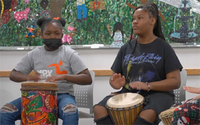 Moving History teaches African culture and traditions through an arts summer enrichment program at the UMB Community Engagament Center. 