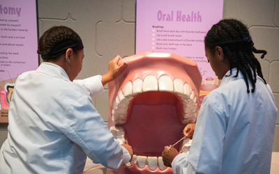 Young students at the National Museum of Dentistry