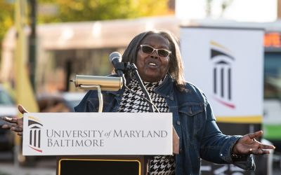 The University of Maryland, Baltimore holds a grand opening ceremony of its new community engagement center in West Batimore. 