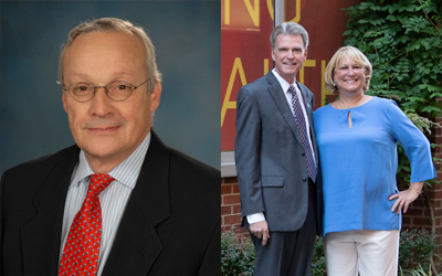 From left, J. Marc Simard, MD, PhD; Mark A. Reynolds, DDS ’86, PhD, and Karen J. Ivers, DDS ’88.