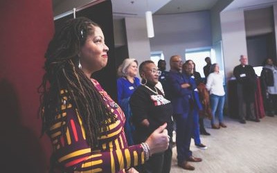 Dr. Nadine Finigan-Carr with guests during 