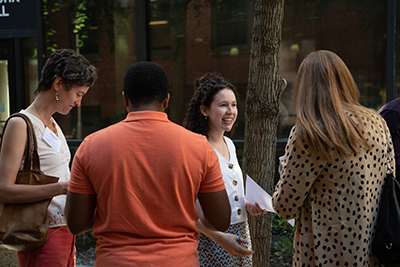 Students standing outside