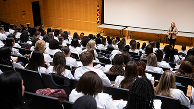 Students in white coats