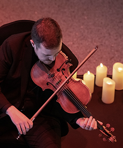 Baltimore Symphony Orchestra’s Colin Sorgi plays the viola