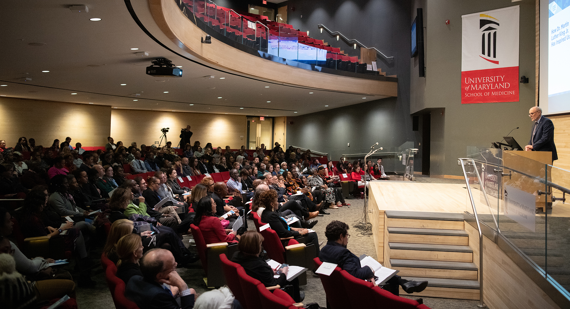 A presentation in a lecture hall