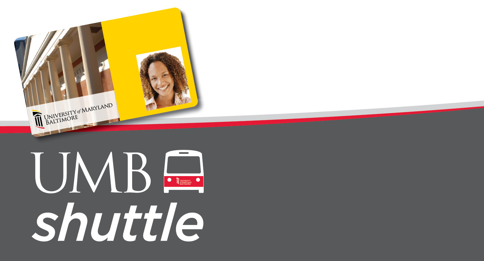 UMB Shuttle logo and One Card